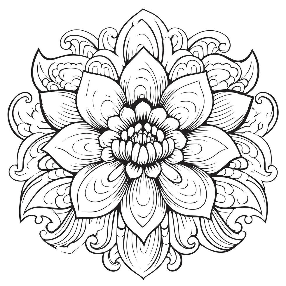 coloring pages for adults mandala patters vector