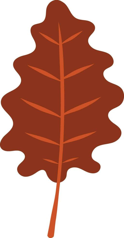 Maroon Autumn Leaf Element vector