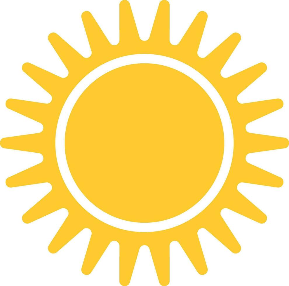 Yellow Flat Sun Element 27498193 Vector Art at Vecteezy