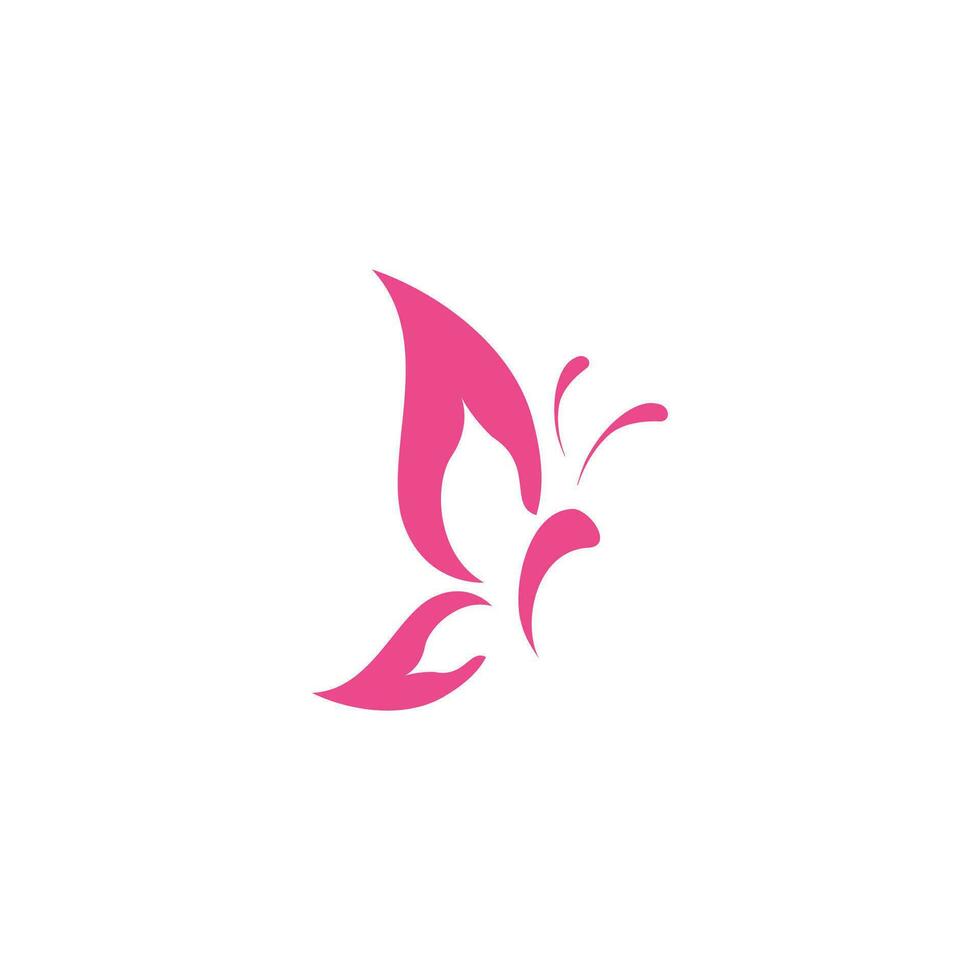 beautiful of shape butterfly logo design vector