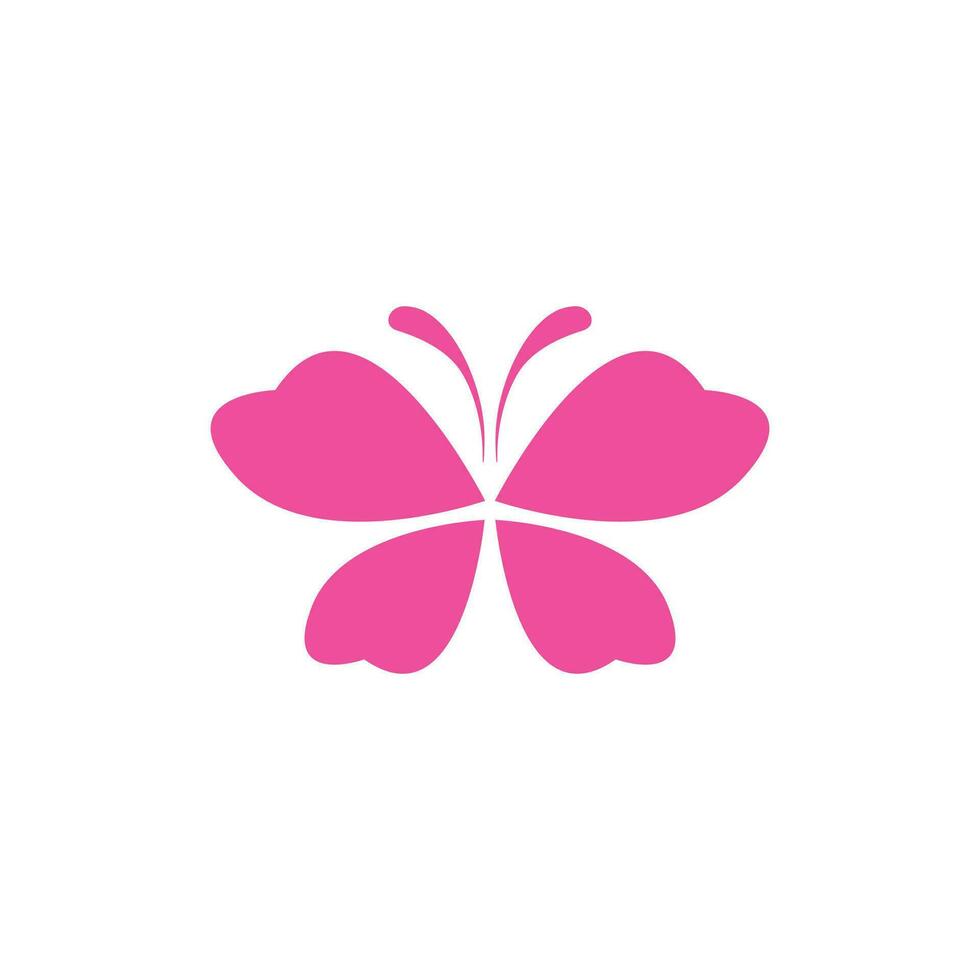 hermosa de forma mariposa logo diseño vector