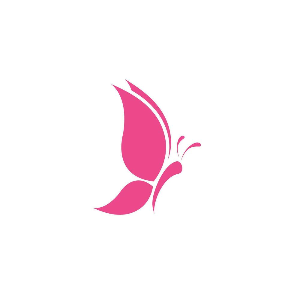 hermosa de forma mariposa logo diseño vector