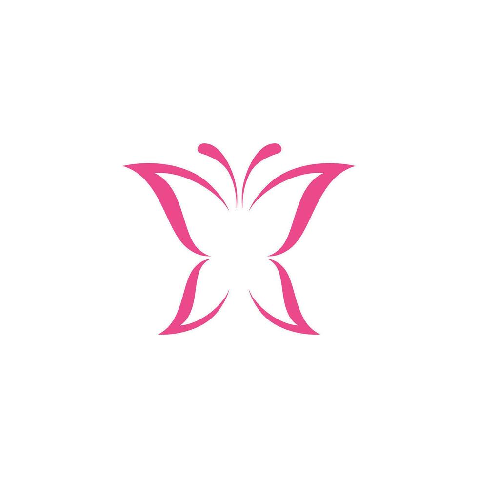 beautiful of shape butterfly logo design vector