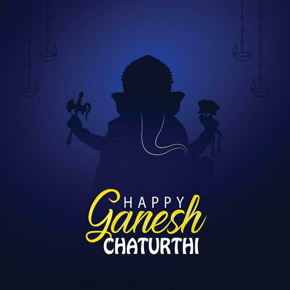 Happy ganesh chaturthi indian festival vector