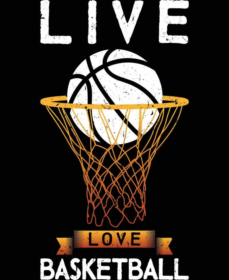 baloncesto t camisa diseño para baloncesto amantes en ilustración. vector