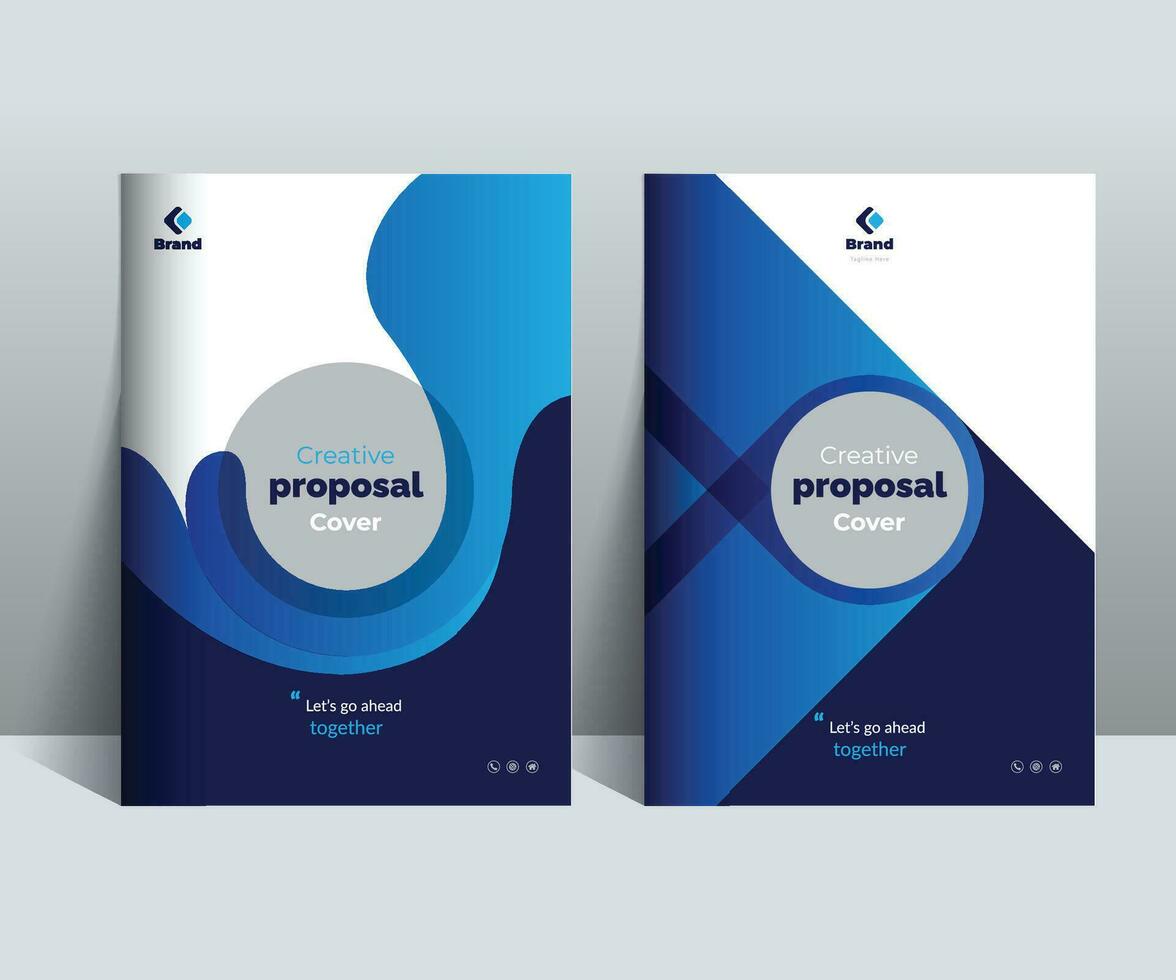 Proposal Cover Design Template adept for multipurpose projects vector