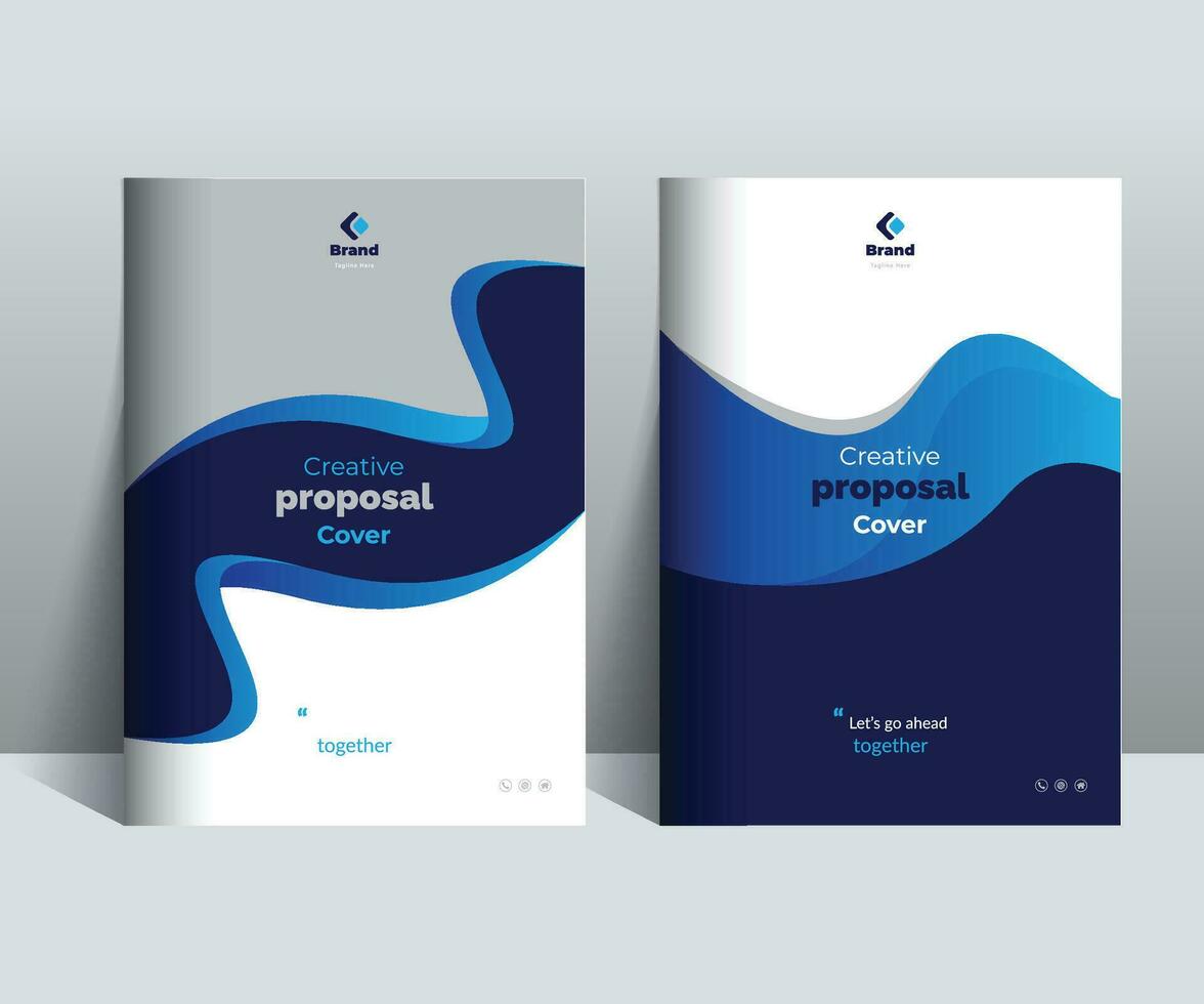 plantilla de diseño de portada de propuesta adecuada para proyectos multipropósito vector