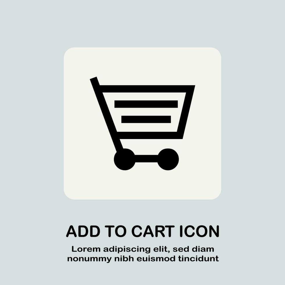 Add to cart icon, shopping cart icon vector on isolated white background.