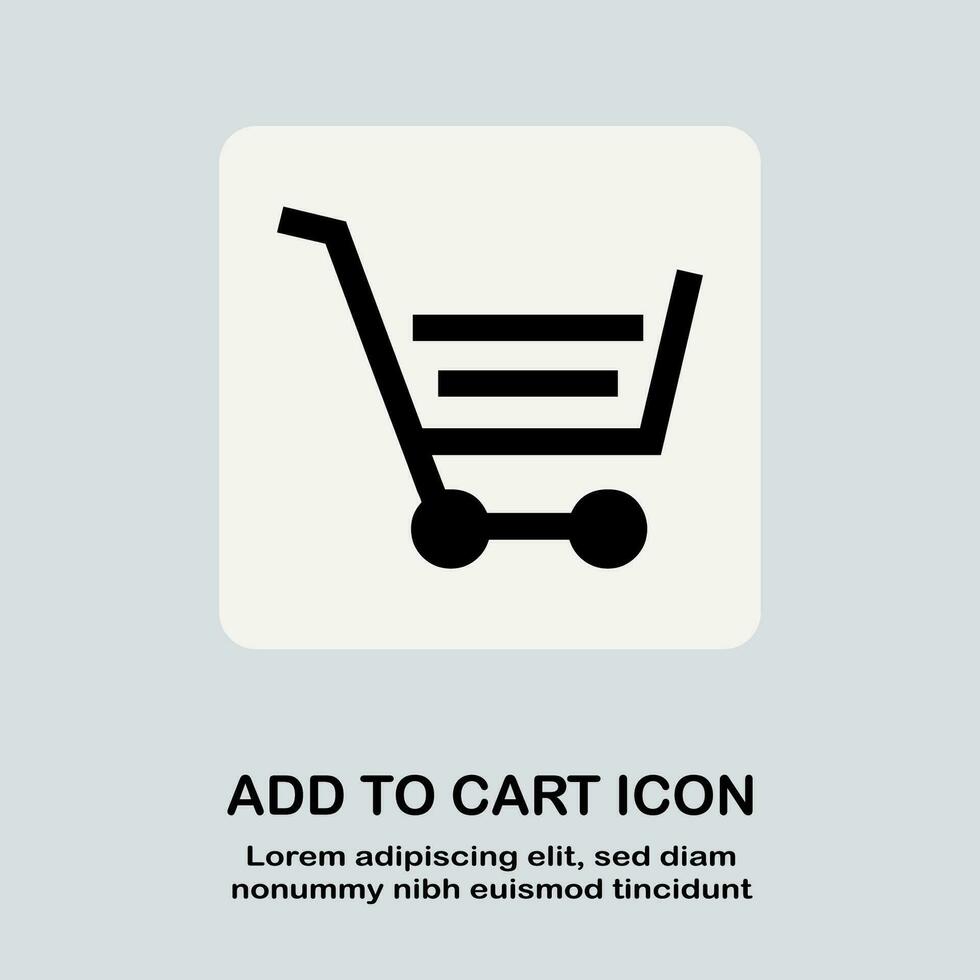 Add to cart icon, shopping cart icon vector on isolated white background.