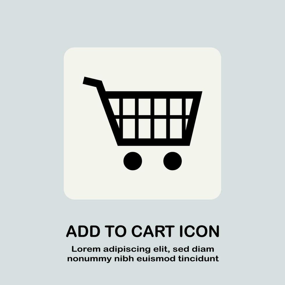 Add to cart icon, shopping cart icon vector on isolated white background.