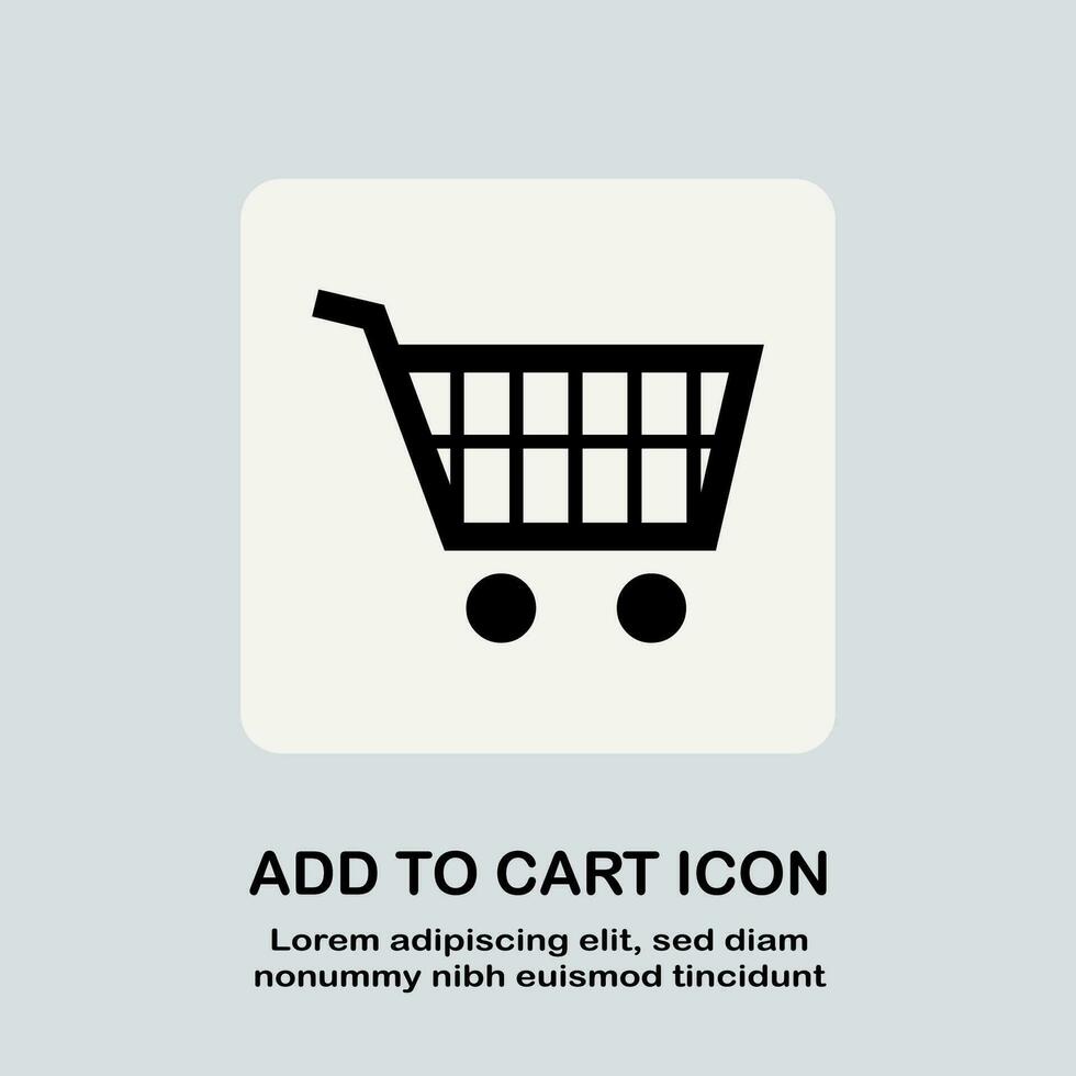 Add to cart icon, shopping cart icon vector on isolated white background.