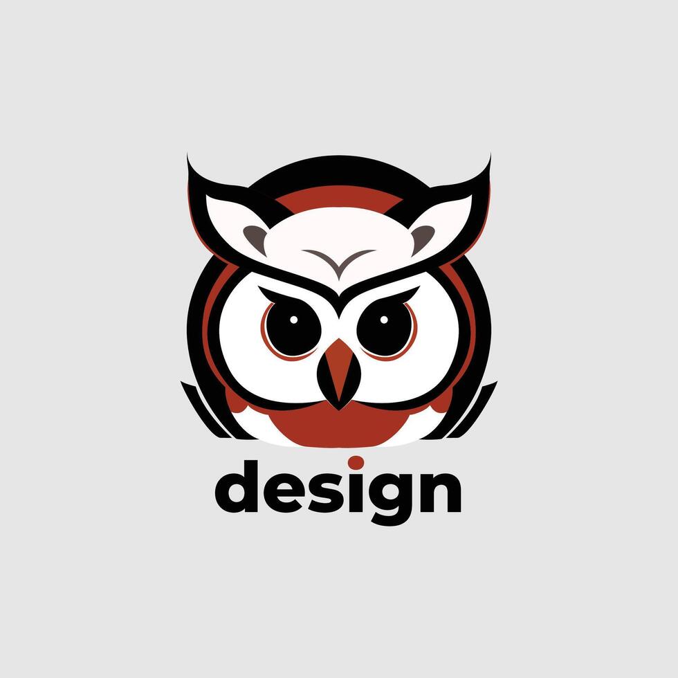 Owl eyes logo design vector