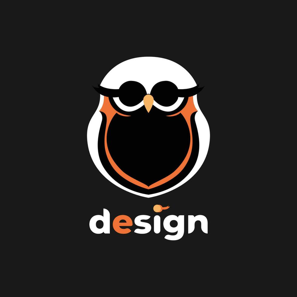 Owl eyes logo design vector