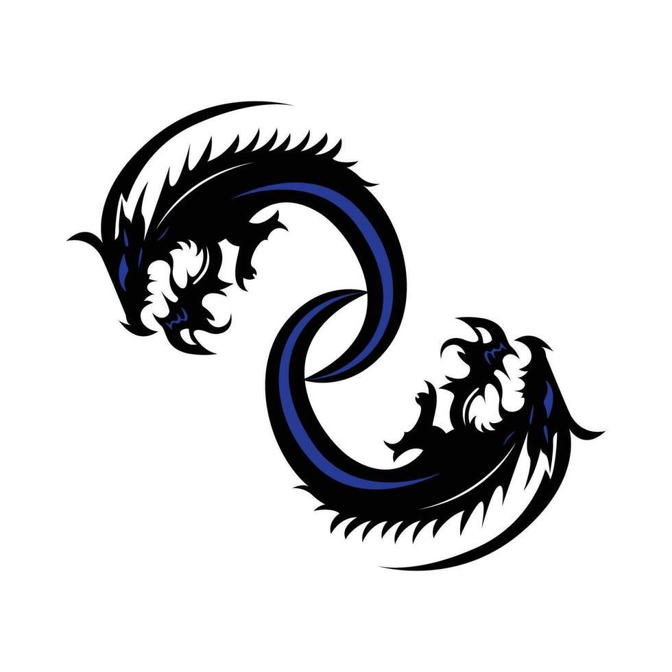 symbiote lizard dragon creature vector logo