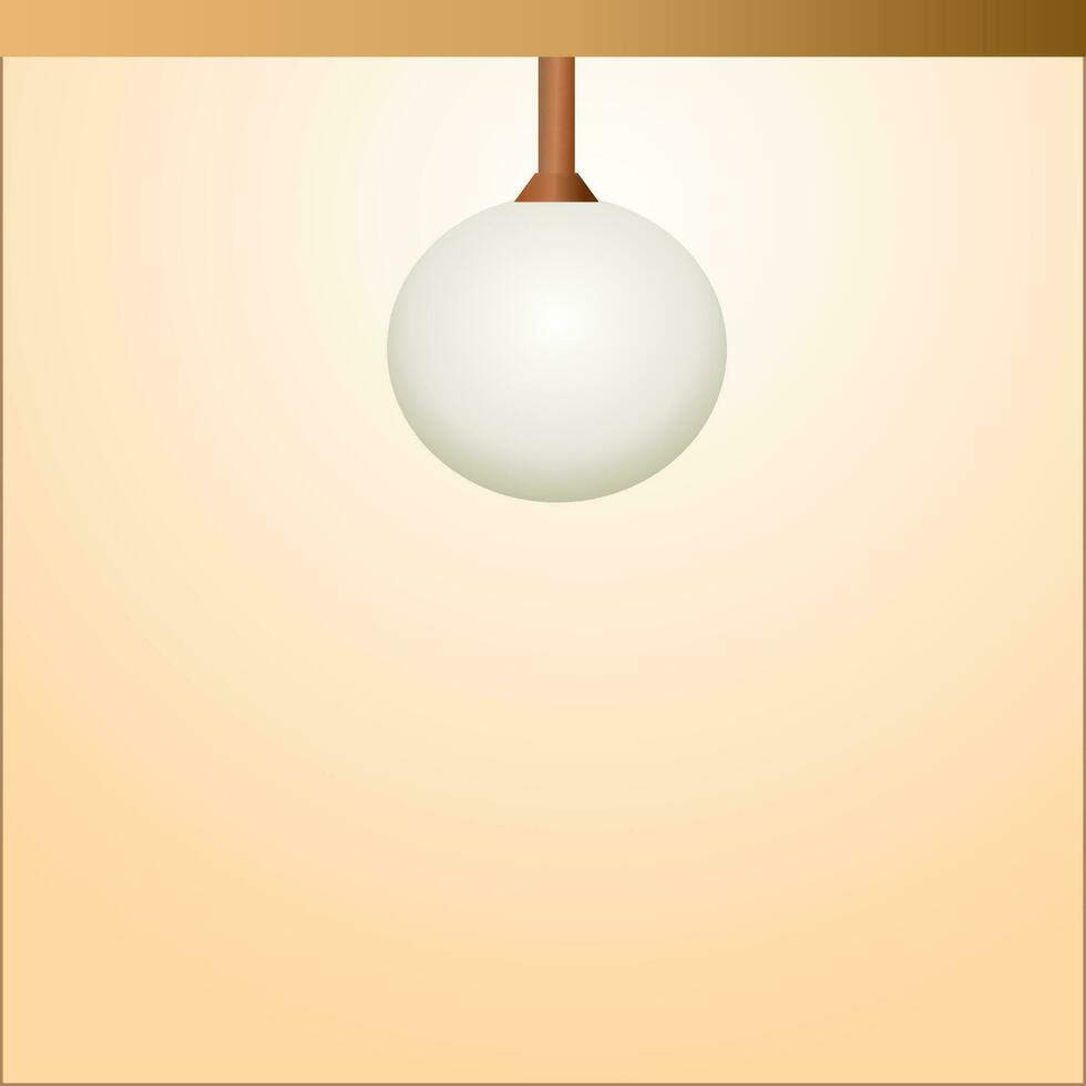 The illustration of ceiling wooden lamp on cream background for interior design Japanese room concept vector