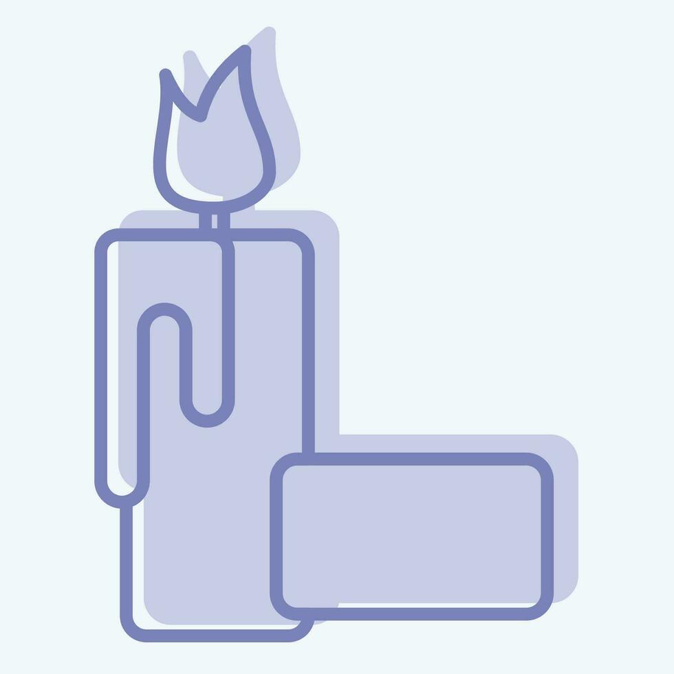Icon Candle. related to Apiary symbol. two tone style. simple design editable. simple illustration vector
