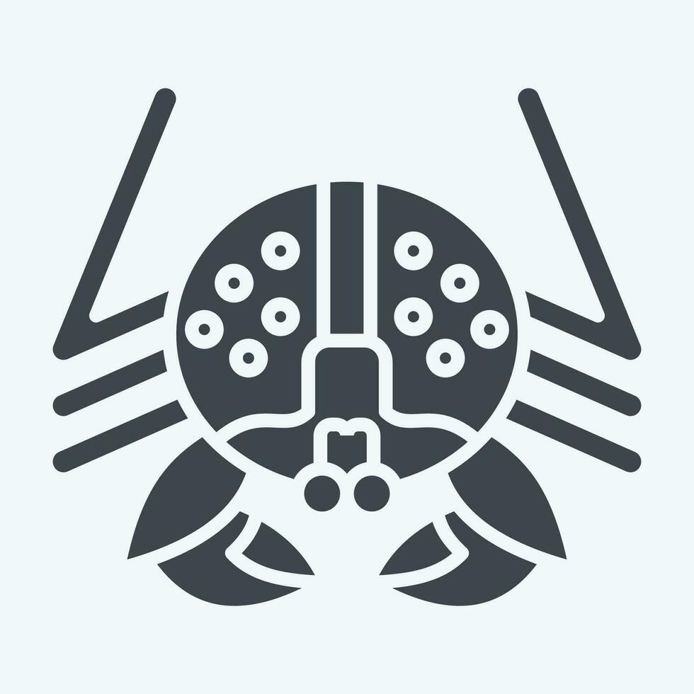 Icon Alaskan King Crab. related to Alaska symbol. glyph style. simple design editable. simple illustration vector