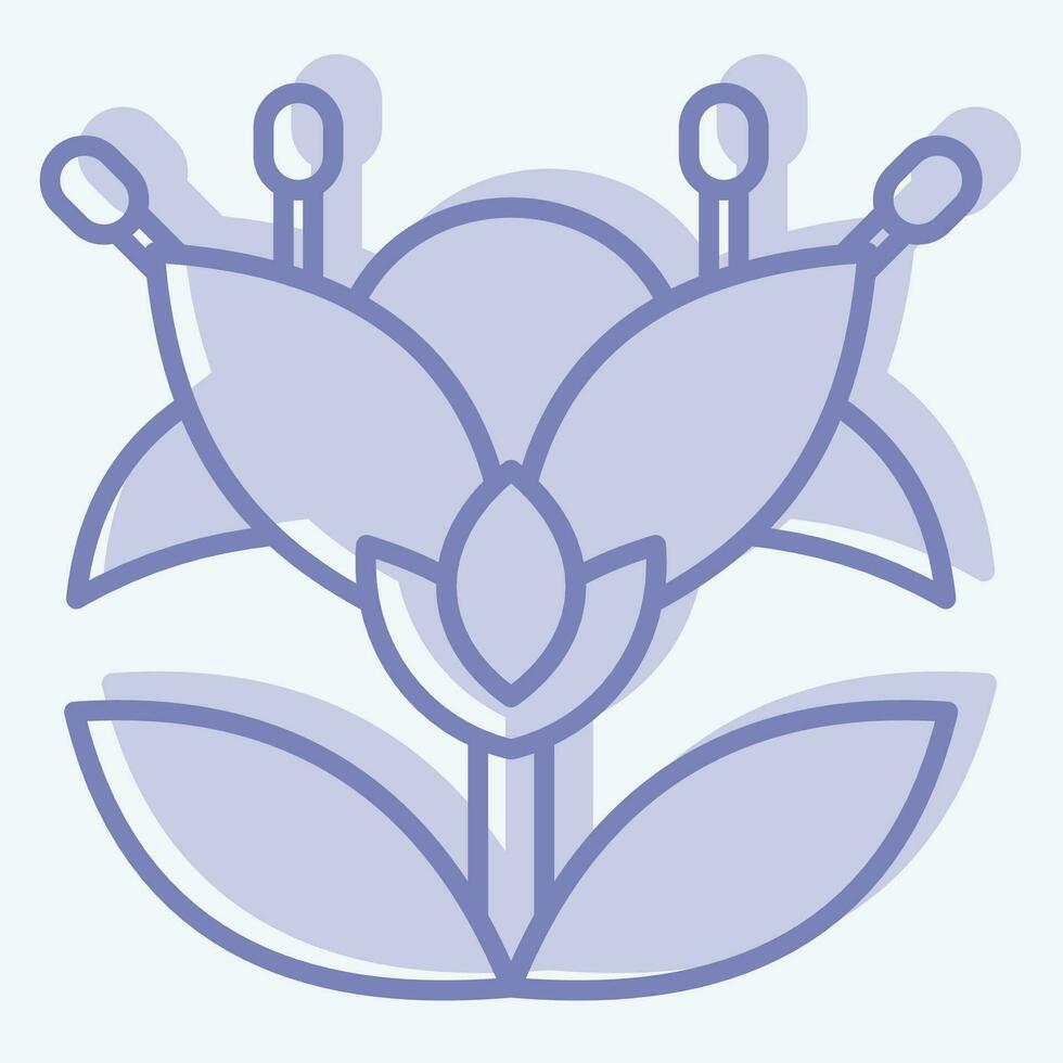 icono botánico. relacionado a colmenar símbolo. dos tono estilo. sencillo diseño editable. sencillo ilustración vector