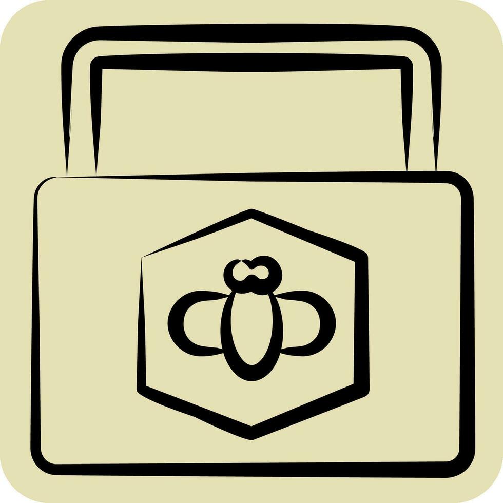 Icon Beeswax. related to Apiary symbol. hand drawn style. simple design editable. simple illustration vector