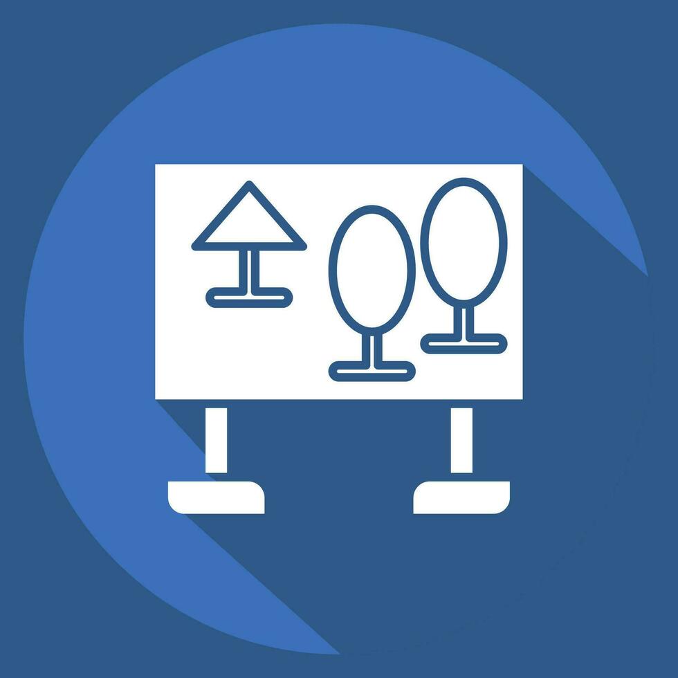 Icon Map. related to Amusement Park symbol. long shadow style. simple design editable. simple illustration vector