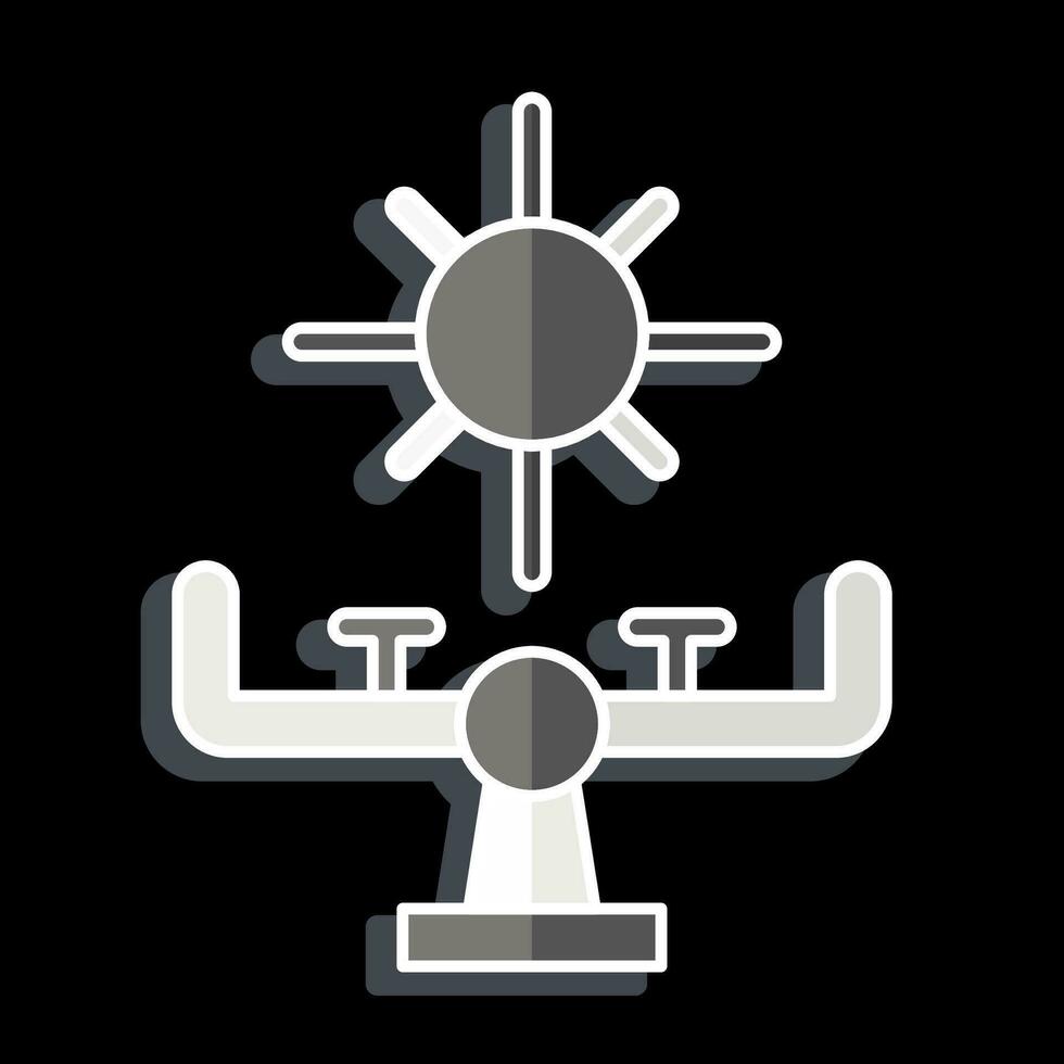 Icon Seesaw. related to Amusement Park symbol. glossy style. simple design editable. simple illustration vector
