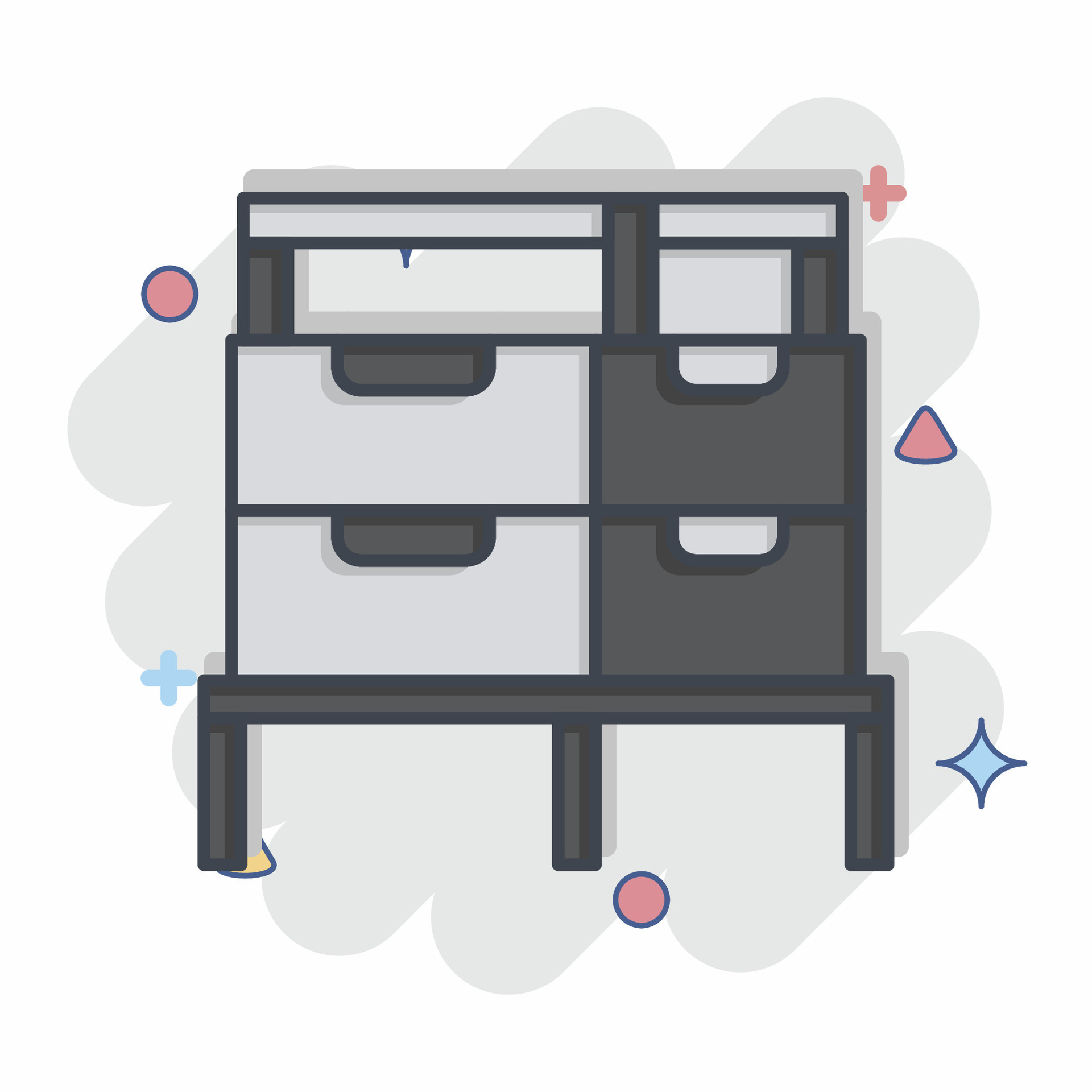 icono contenedores relacionado a colmenar símbolo. cómic estilo