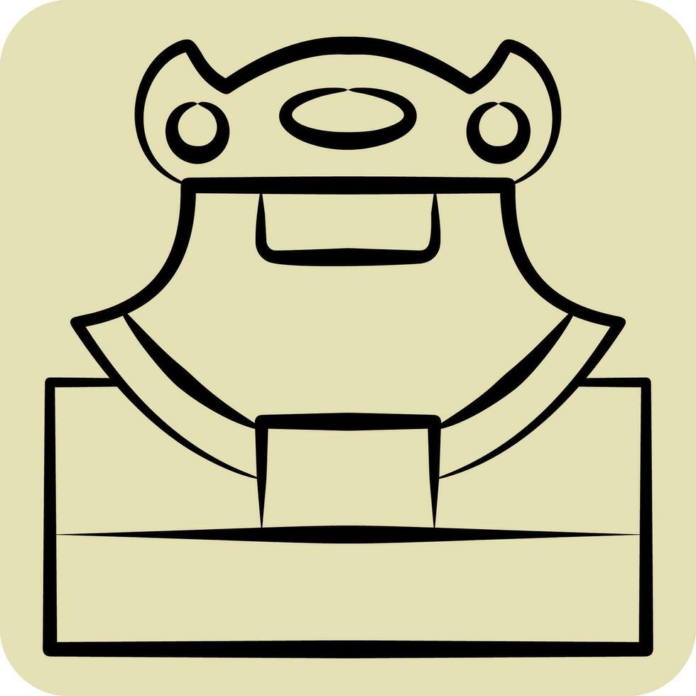 Icon Ulu Blade. related to Alaska symbol. hand drawn style. simple design editable. simple illustration vector