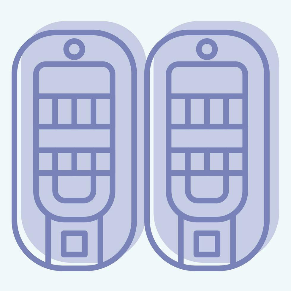 Icon Snowshoes. related to Alaska symbol. two tone style. simple design editable. simple illustration vector
