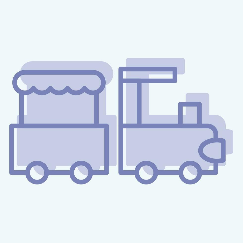 Icon Train. related to Amusement Park symbol. two tone style. simple design editable. simple illustration vector