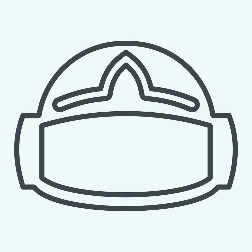 Icon VR Helmet. related to 3D Visualization symbol. line style. simple design editable. simple illustration vector
