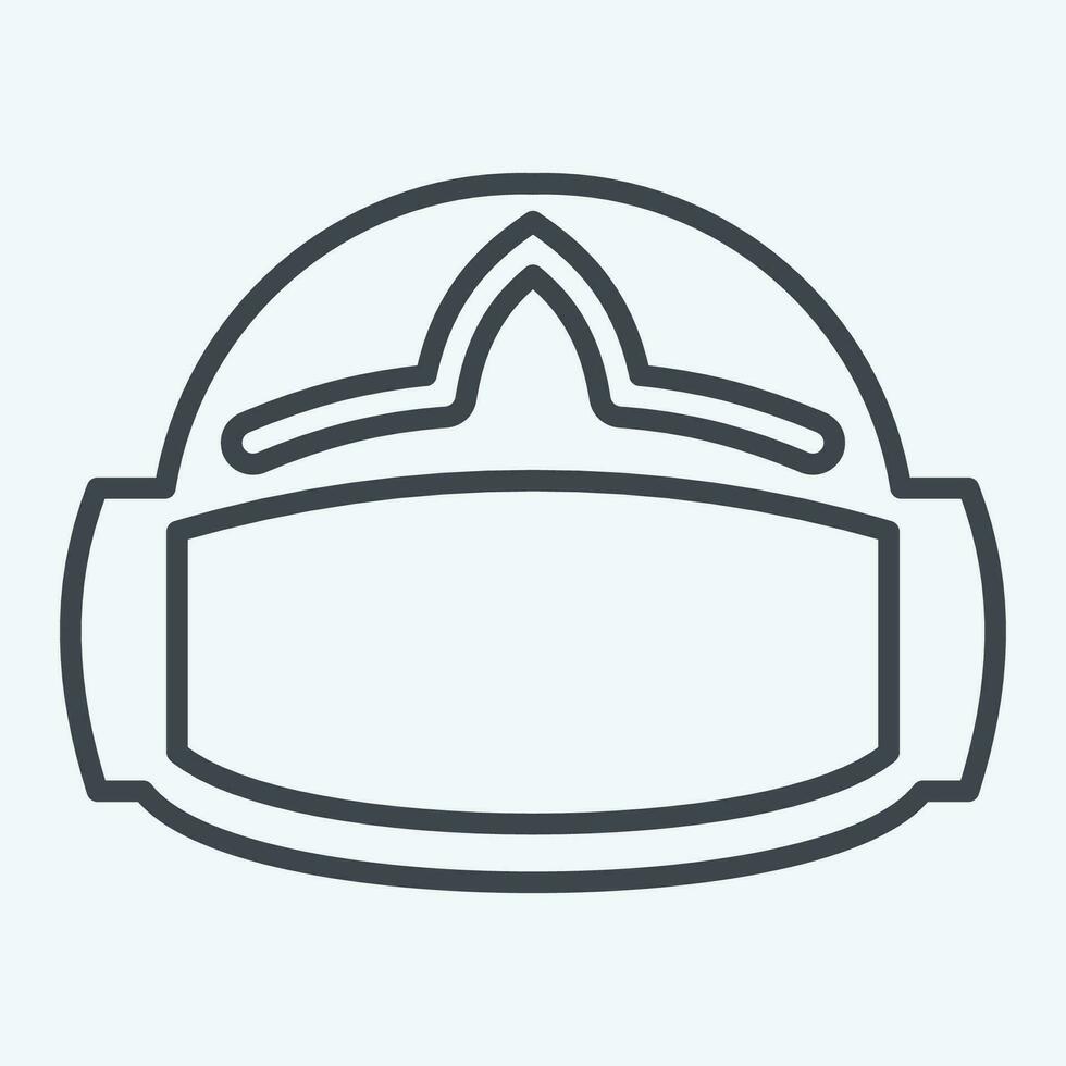 Icon VR Helmet. related to 3D Visualization symbol. line style. simple design editable. simple illustration vector