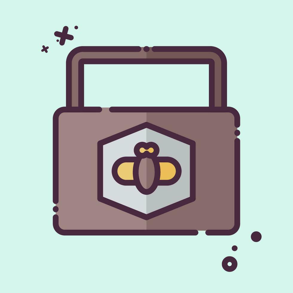 Icon Beeswax. related to Apiary symbol. MBE style. simple design editable. simple illustration vector