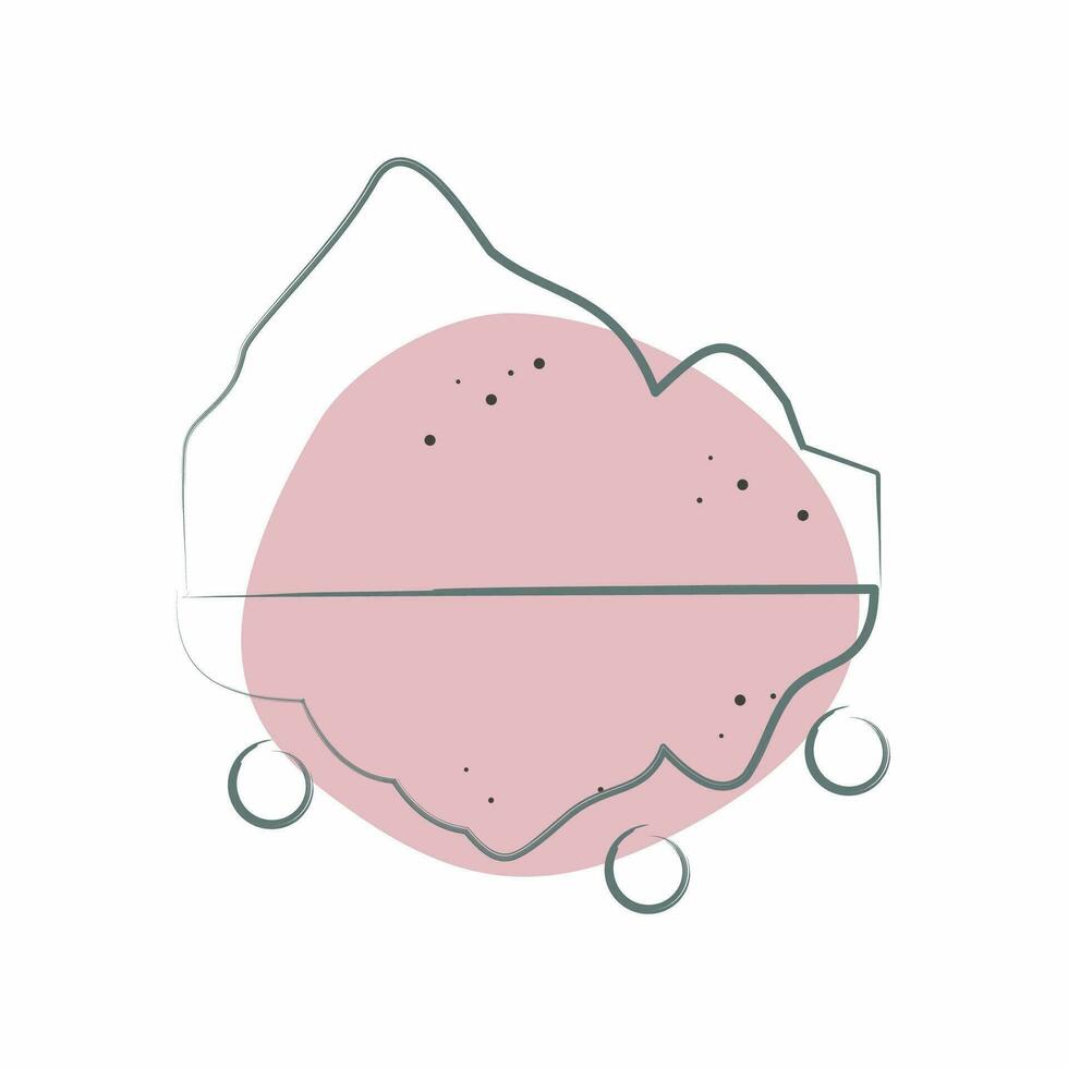 icono iceberg. relacionado a Alaska símbolo. color Mancha estilo. sencillo diseño editable. sencillo ilustración vector