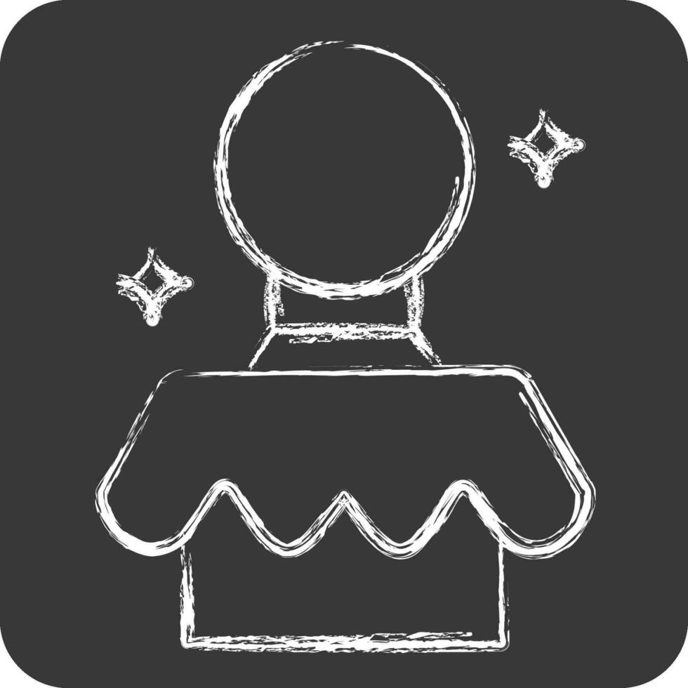 Icon Magic Ball. related to Amusement Park symbol. chalk Style. simple design editable. simple illustration vector