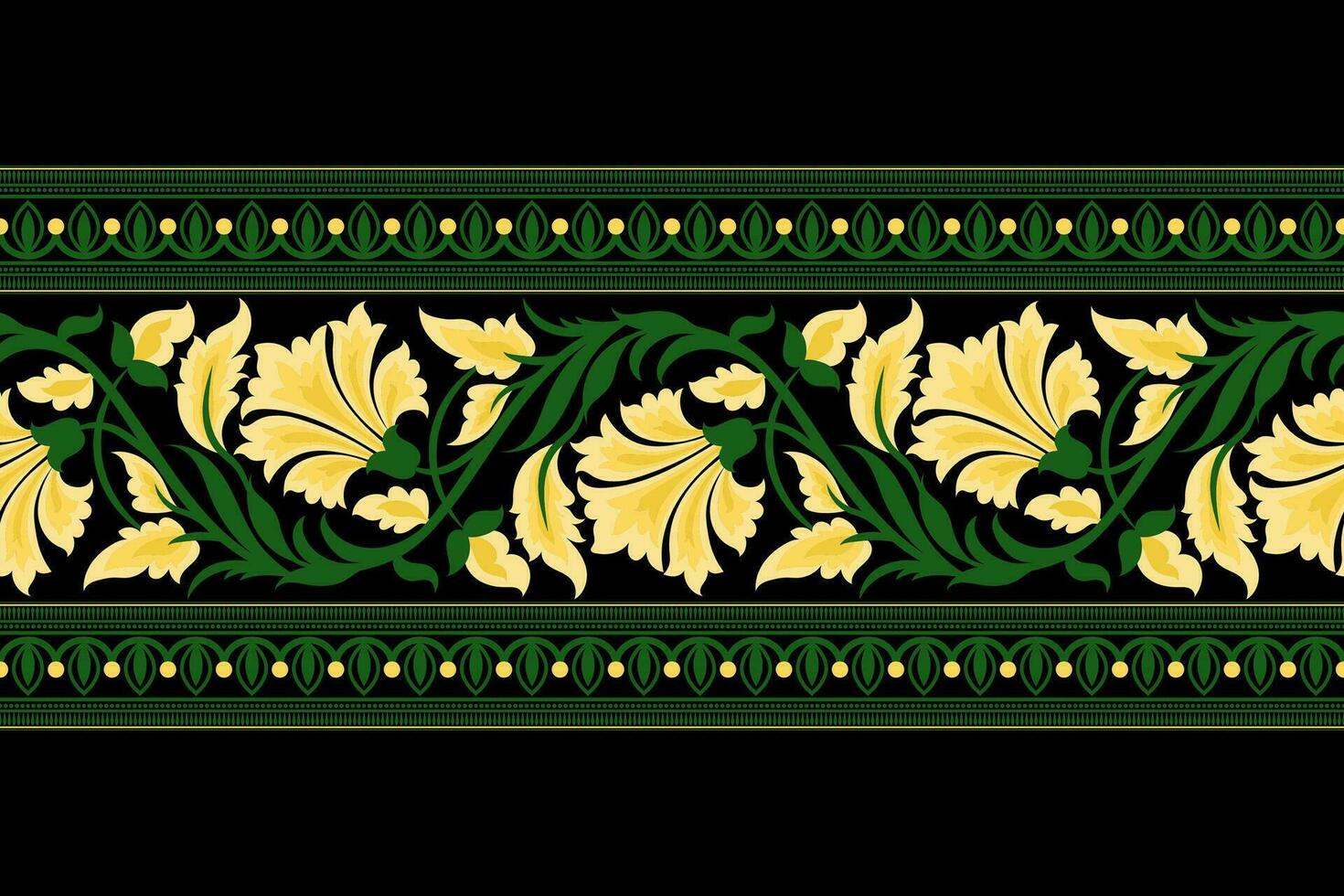 Botanical Seamless. Background Seamless Pattern Geometric Ethnic pattern design  for background, carpet, wallpaper, clothing, wrapping, Batik, fabric, printing textile illustration. vector