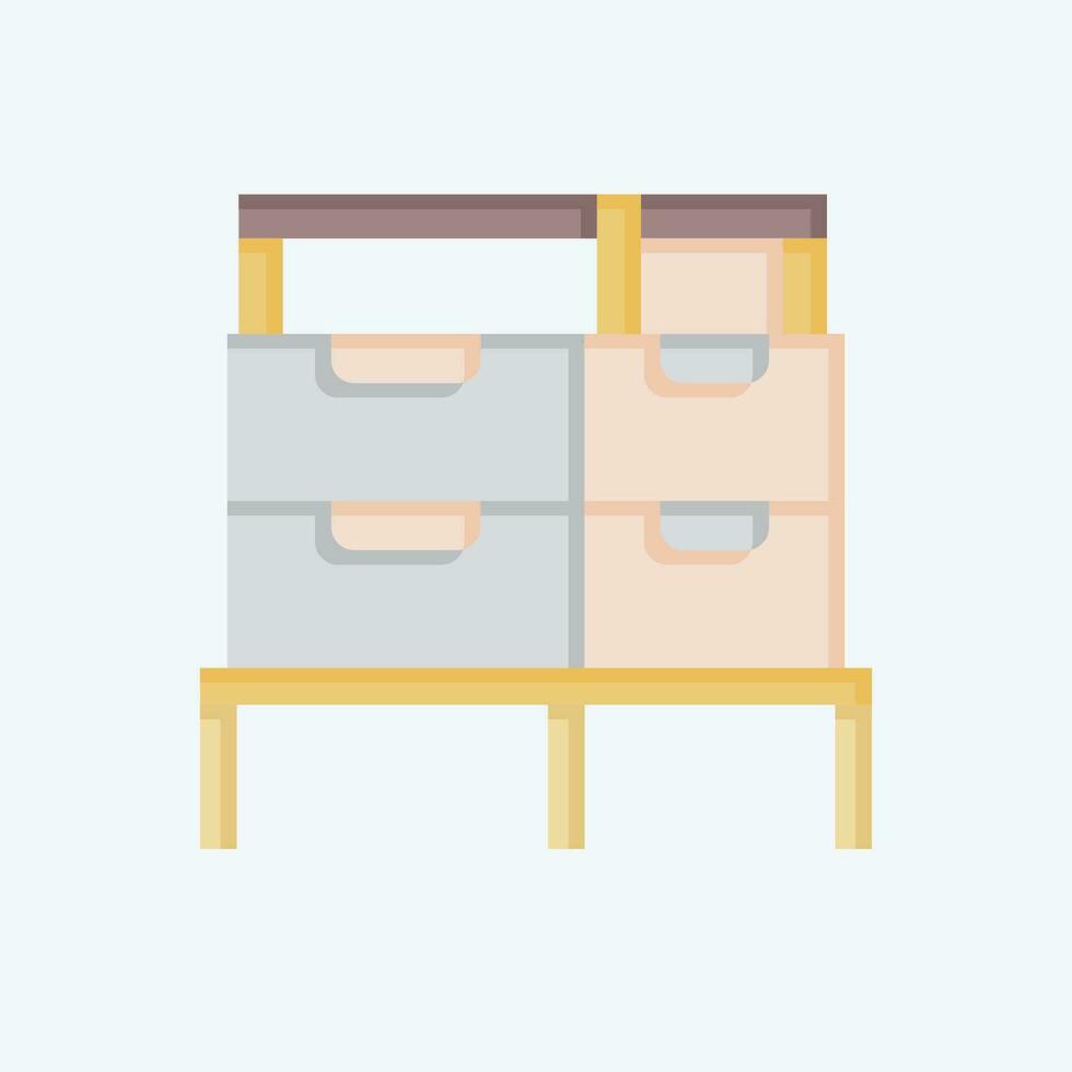 Icon Containers. related to Apiary symbol. flat style. simple design editable. simple illustration vector