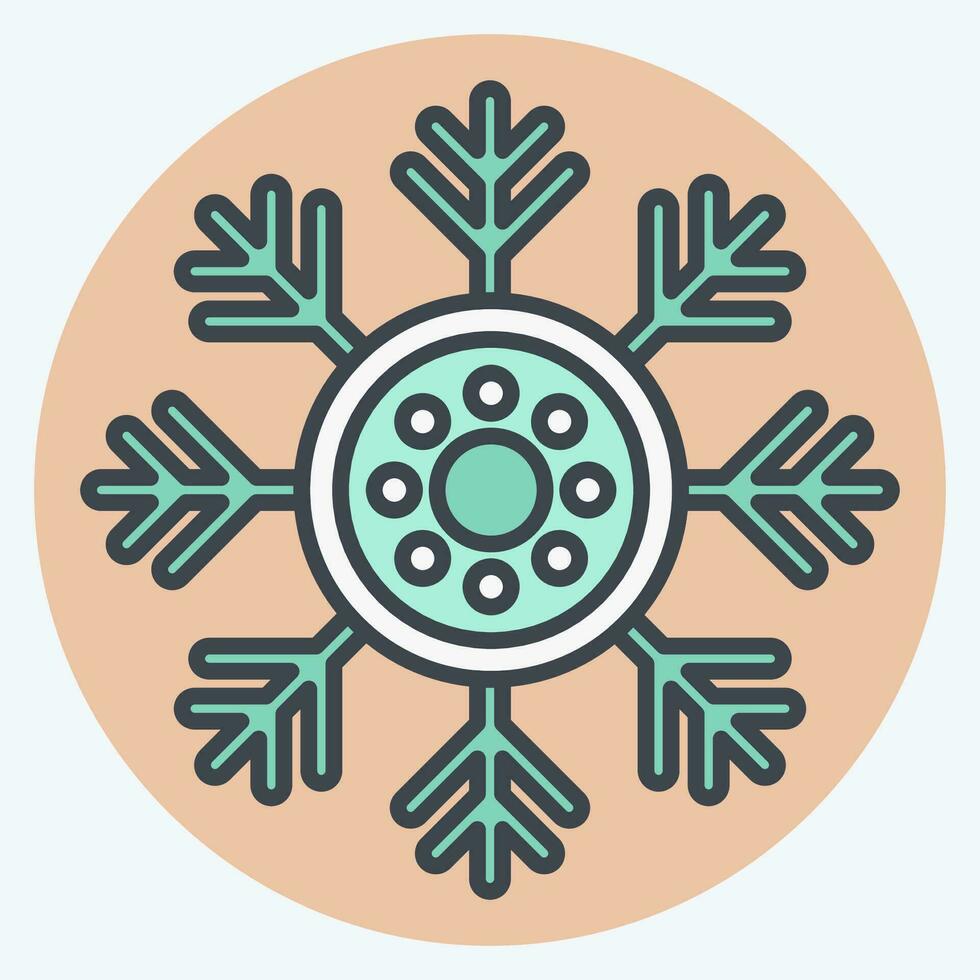 icono copos de nieve relacionado a Alaska símbolo. color compañero estilo. sencillo diseño editable. sencillo ilustración vector