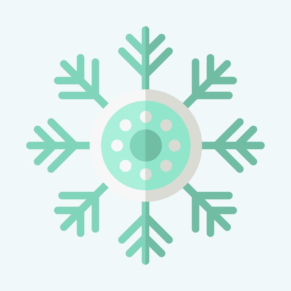 Icon Snowlakes. related to Alaska symbol. flat style. simple design editable. simple illustration vector