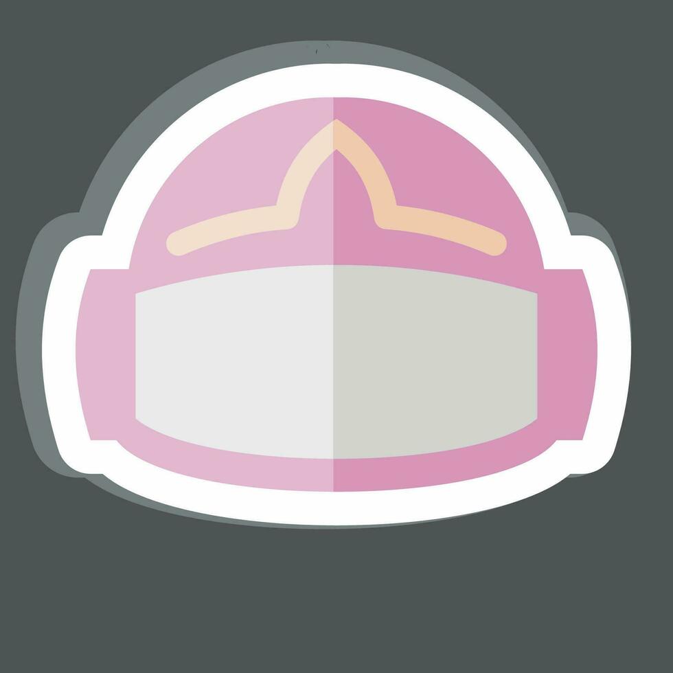 Sticker VR Helmet. related to 3D Visualization symbol. simple design editable. simple illustration vector