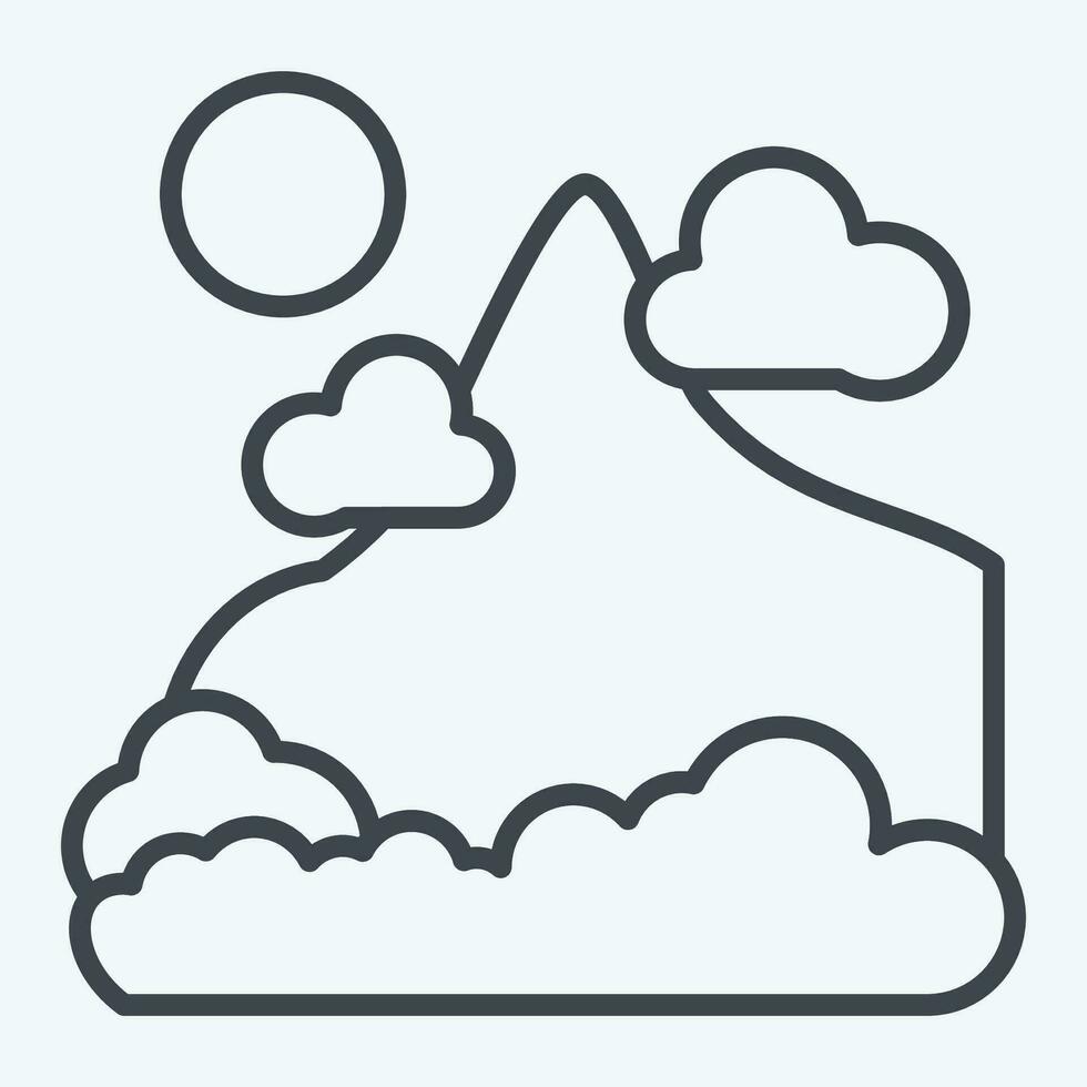 Icon Mountain. related to Alaska symbol. line style. simple design editable. simple illustration vector