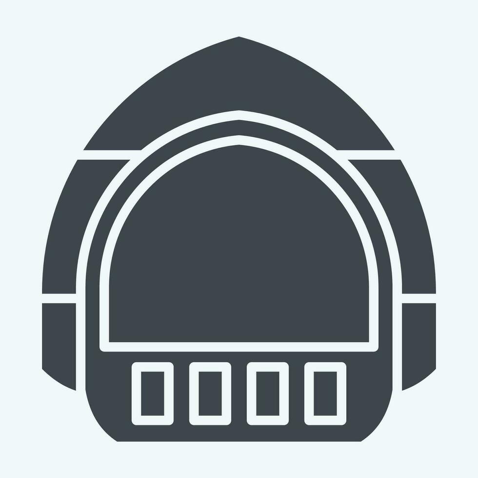 Icon Protective Cap. related to Apiary symbol. glyph style. simple design editable. simple illustration vector