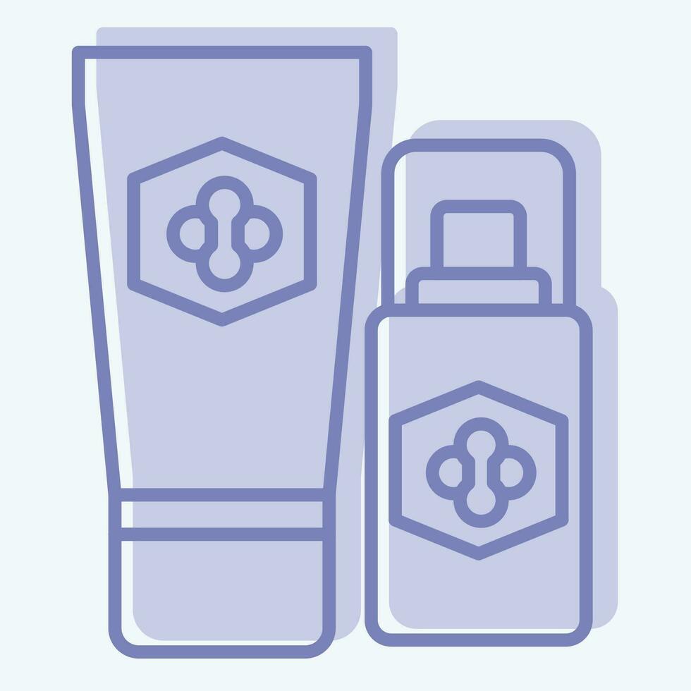 Icon Cosmetic. related to Apiary symbol. two tone style. simple design editable. simple illustration vector