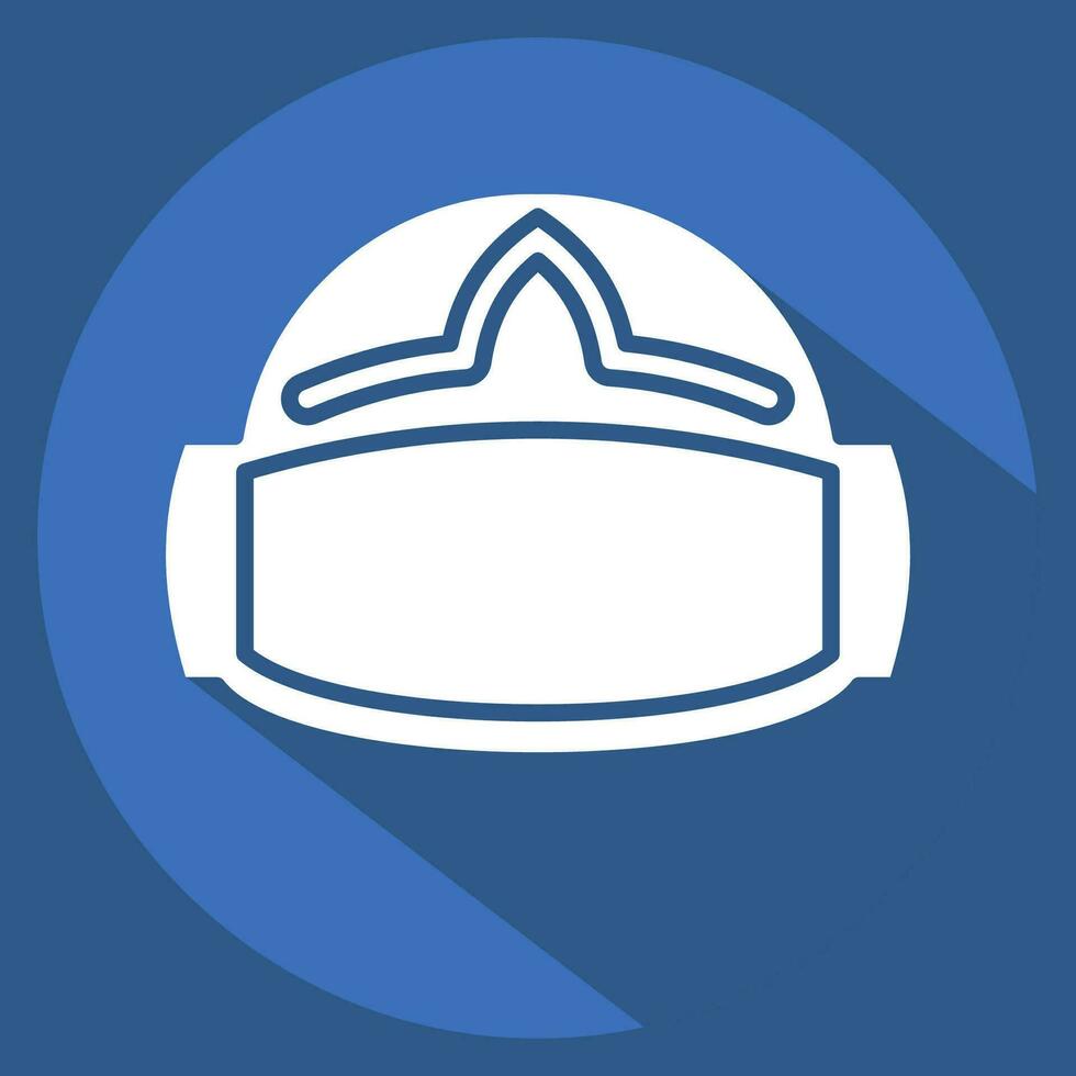 Icon VR Helmet. related to 3D Visualization symbol. long shadow style. simple design editable. simple illustration vector