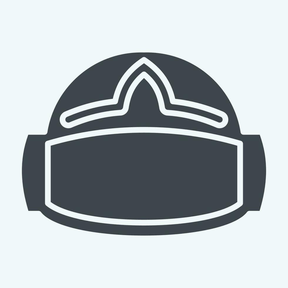 Icon VR Helmet. related to 3D Visualization symbol. glyph style. simple design editable. simple illustration vector