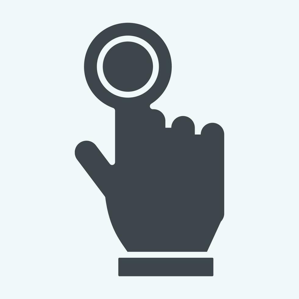 Icon Wired Glove. related to 3D Visualization symbol. glyph style. simple design editable. simple illustration vector