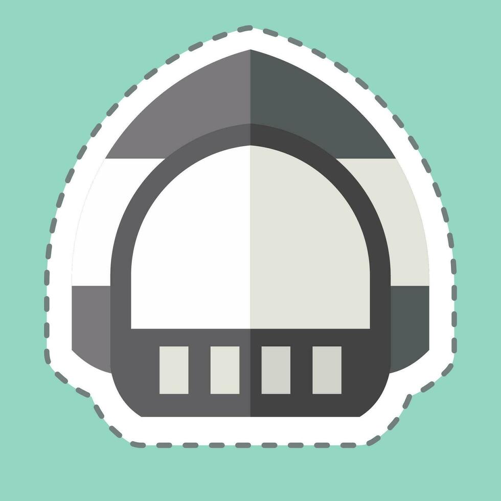 Sticker line cut Protective Cap. related to Apiary symbol. simple design editable. simple illustration vector