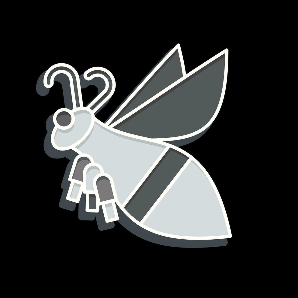 Icon Mountain Bee. related to Apiary symbol. glossy style. simple design editable. simple illustration vector