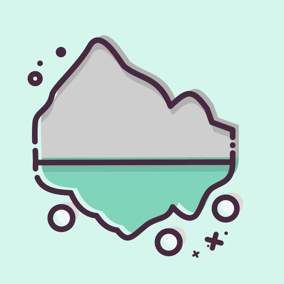 Icon Iceberg. related to Alaska symbol. MBE style. simple design editable. simple illustration vector