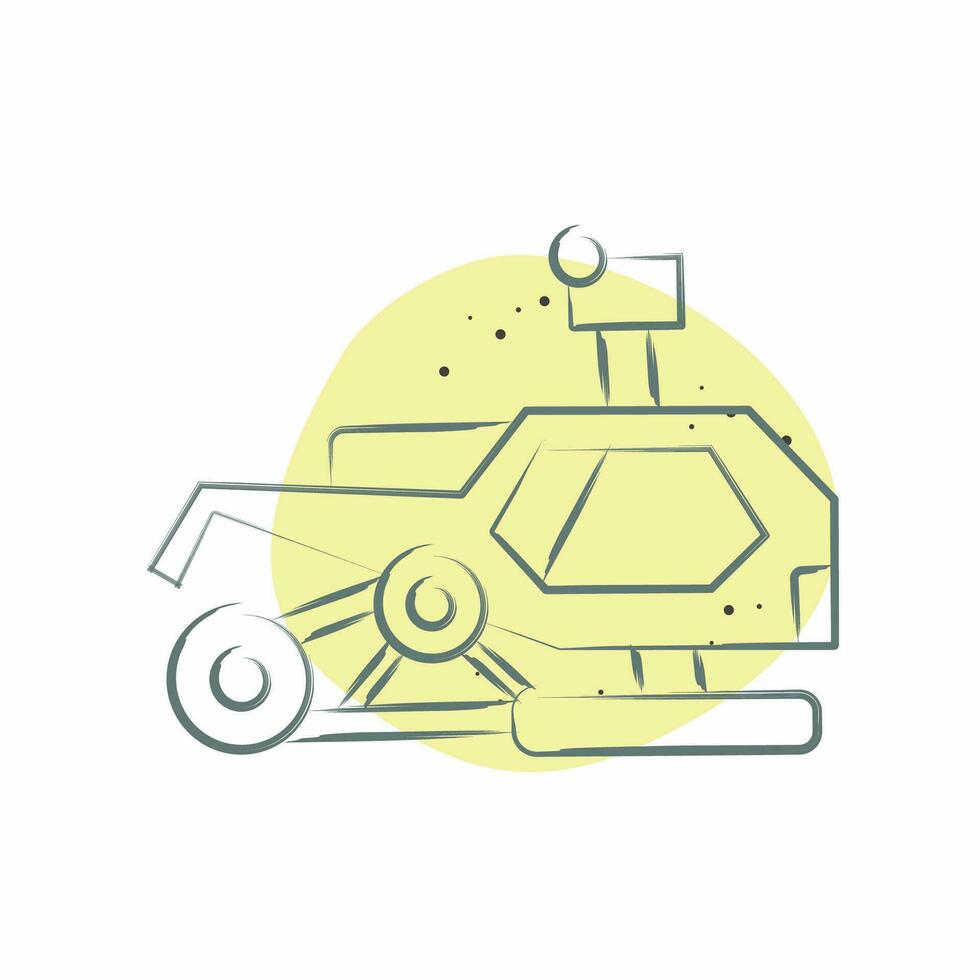 Icon Snowmobile. related to Alaska symbol. Color Spot Style. simple design editable. simple illustration vector
