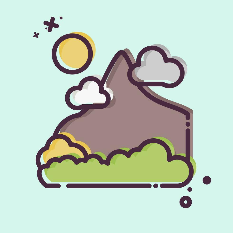 Icon Mountain. related to Alaska symbol. MBE style. simple design editable. simple illustration vector